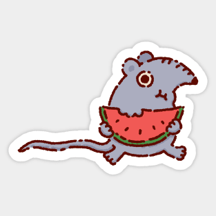 Rat with a watermelon Sticker